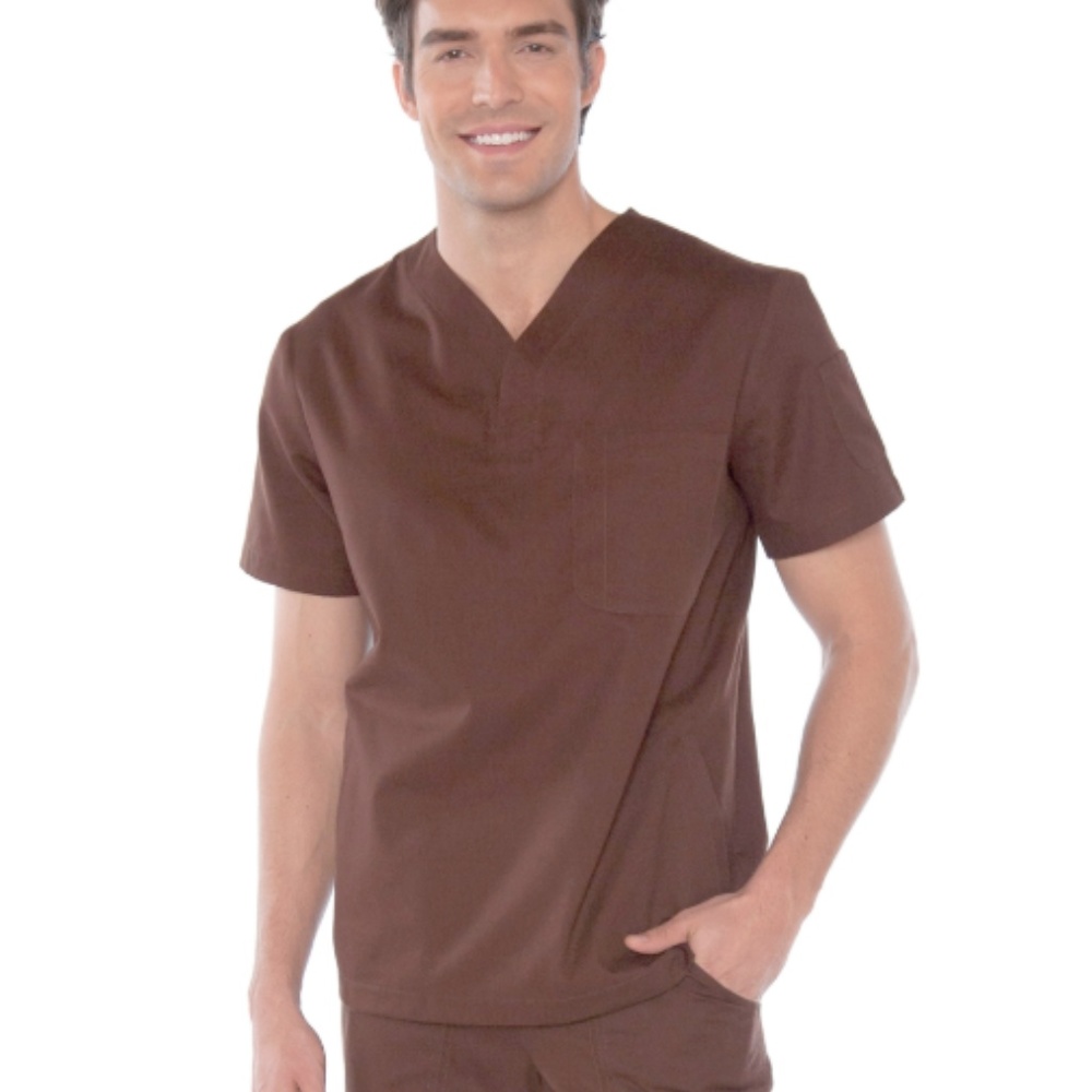 Men's Koi Medical Scrub Top Espresso LG